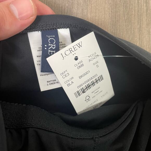 J Crew Strapless One Piece Ruched Bathing Swimsuit US Women's S New - Picture 3 of 5